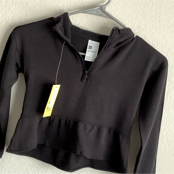 \All in Motion\ NWT Cozy Fleece Hoodie in Black - Picture 3 of 14
